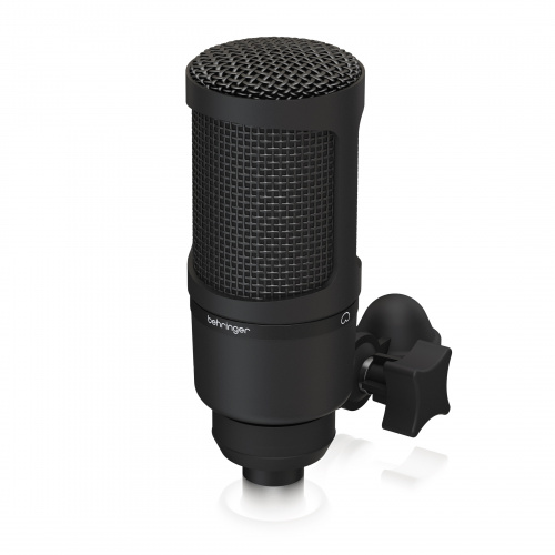 Behringer BX2020 кардиоидный конденсаторный микрофон с большой диафрагмой с золотым напылением, 20-20000Гц, Max.SPL 144 дБ, держатель, чехол фото 2