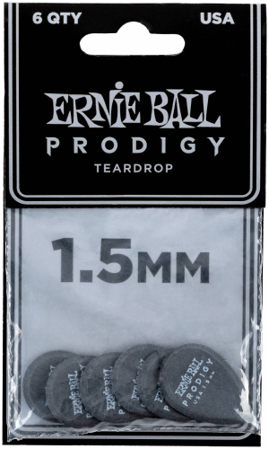 Ernie Ball 9330 Компл.медиаторов. Prodigy/1.5mm/Черные/6шт/цена за комплект фото 2