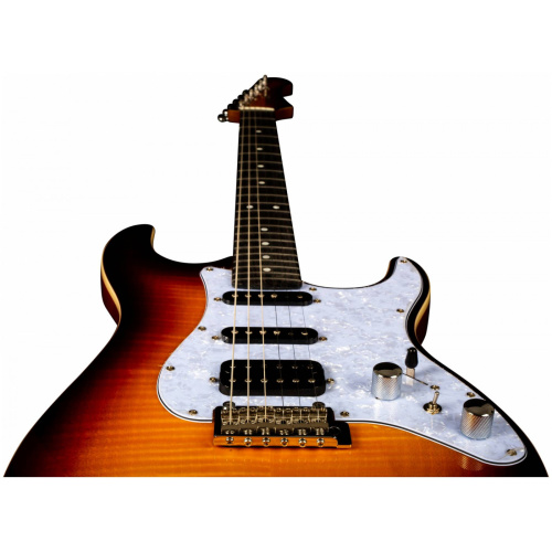 JET JS-600 BS электрогитара, Stratocaster, корпус кр.дерево топ клен, HSS, tremolo, цвет BS фото 8