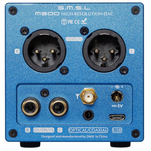 SMSL M300 Red Усилитель.Динамически диапазон: RCA 120дБ, XLR 123 дБ.КГИ+Ш: 0.00015% (-116дБ).Сигнал/шум: 116 дБ. Вход: USB,оптический,коаксиальный,Blu фото 3