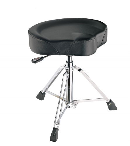 K&M 14035-000-02 стул для барабанщика с пневмопружиной, диаметр базы 560мм, регулировка высоты от 495 до 680 мм