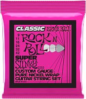 Ernie Ball 2253 струны для эл.гитары Classic Pure Nickel Super Slinky (9-11-16-24w-32-42)