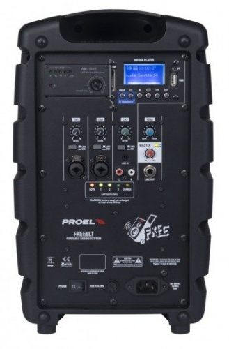 Proel FREE6LT портативная акустическая система на аккумуляторе. Мощность 80Вт. Ручной радиомикрофо фото 2