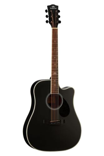 KEPMA D1CE Black Matt электроакустическая гитара, цвет черный, в комплекте 3м кабель фото 5