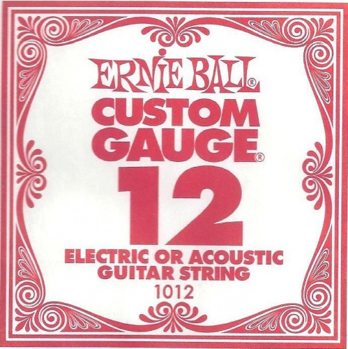 Ernie Ball 1012 струна для электро и акустических гитар. Сталь, калибр .012