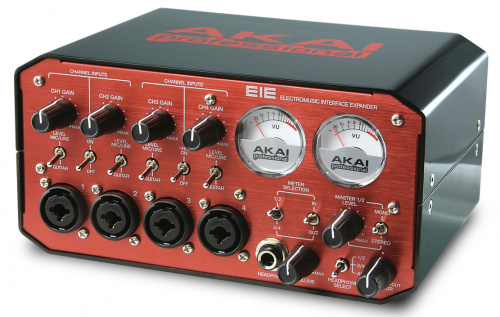AKAI PRO EIE аудио/MIDI-интерфейс с встроенным USB-хабом, 4 mc/line/hi-z входа с инсертами, фантомное питание, 4 выхода, 2 индикатора уровня фото 2