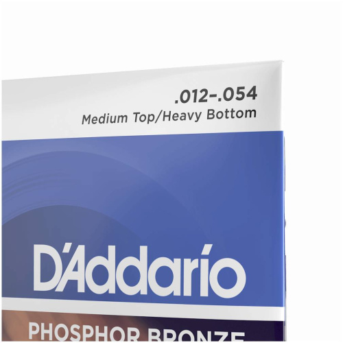 D'Addario EJ37 Струны для двенадцатиструнной гитары, фосфор/бронза Med Top/Heavy Bottom фото 2