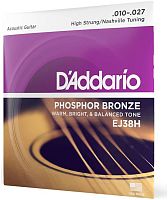 D'Addario EJ38H комплект тонких струн (6 шт) для 12 стр. гит, фосф. бр, 010-027.