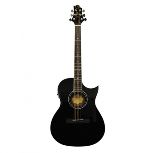GregBennett GA100SCE/BK Электроакуст. гитара с вырезом, цвет черный.