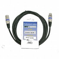 Invotone ACM1103BK Микрофонный кабель, XLR F — XLR M длина 3 м (черный)