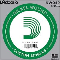 D'ADDARIO NW049 одиночная струна для электрогитары .049 обмотка никель
