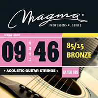 Magma Strings GA100B85 Струны для акустической гитары Серия: Bronze 85-15 Калибр: 9-11-16-26-36-