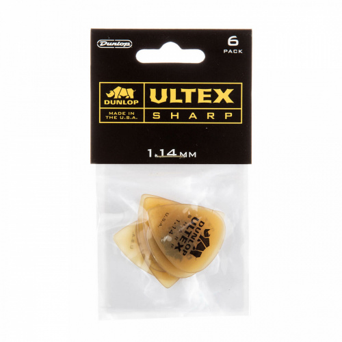 Dunlop Ultex Sharp 433P114 6Pack медиаторы, толщина 1.14 мм, 6 шт. фото 4
