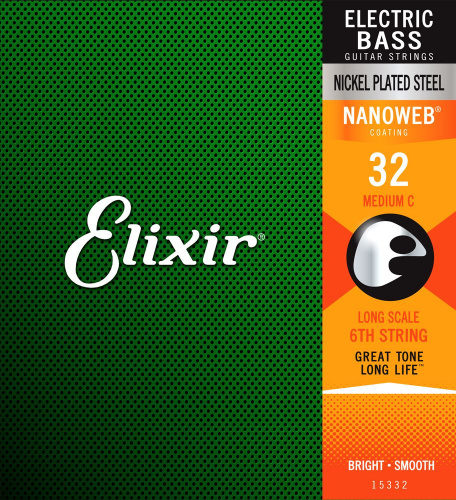 Elixir 15332 NanoWeb струна для бас-гитары 32