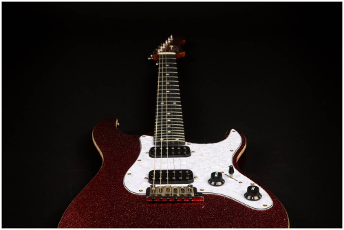 JET JS-500 RDS электрогитара, Stratocaster, корпус липа, 24 лада, HH, 1V1T, tremolo, цвет RDS фото 6