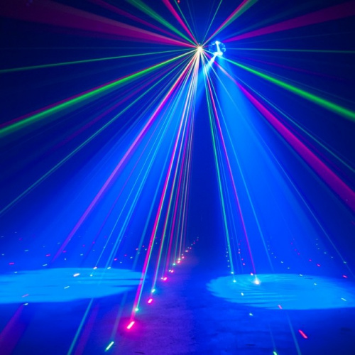 American DJ Stinger Gobo 3-в-1: эффект гобо, стробо/чейз и лазерный эффект. 8 x 3W RGBW LED + 8 x 1W RGBA LE фото 5