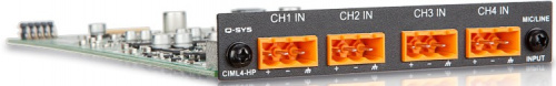 QSC CIML4-HP 4 микрофонных/линейных входа, фантомное питание 48В