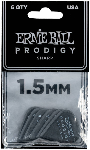 Ernie Ball 9335 Компл.медиаторов. Prodigy/1.5mm/Черные/6шт/цена за комплект фото 2