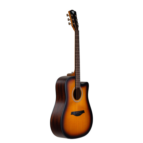 ROCKDALE Aurora D5 C SB Satin акустическая гитара, дредноут с вырезом, цвет санберст, сатиновое покрытие фото 2