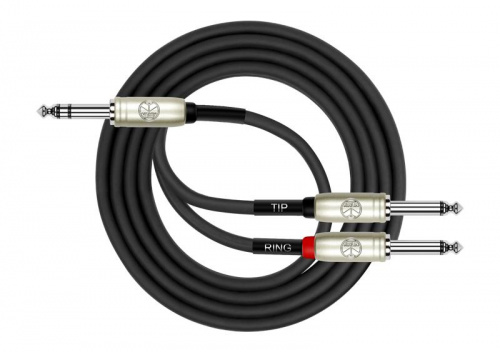 Kirlin Y-336PR 2M BK кабель Y-образный 2 м Разъемы: 1/4" стерео джек 2 x 1/4" моно джек Матери фото 3
