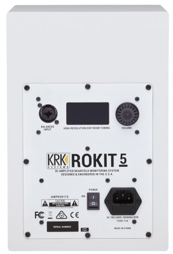 KRK RP5G4WN Активный 2-х полосный (Bi-Amp) 5-ти дюймовый студийный звуковой монитор DSP 25-полосный эквалайзер лимитер кросс фото 3