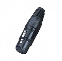 ECO RX004F Black Разъем cannon кабельный мама 3-х контактный, цвет: черный