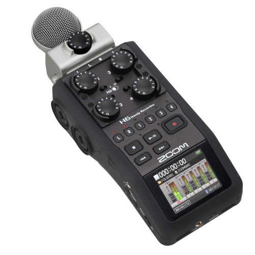 Zoom H6 ручной рекордер-портастудия. Каналы - 4/Сменные микрофоны/Цветной дисплей фото 4