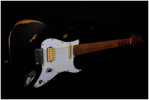 JET JS-800 Relic BK электрогитара, Stratocaster, корпус липа, HS, цвет Relic BK фото 3