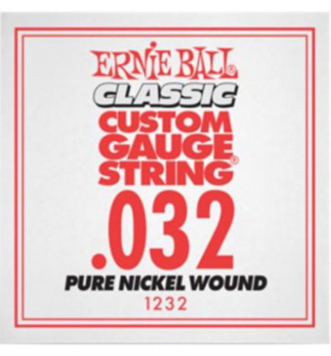 Ernie Ball 1232 струна для электро и акустических гитар. никель, калибр 032