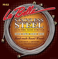 LA BELLA M42 Stainless Custom Light 40-100 струны для бас-гитары