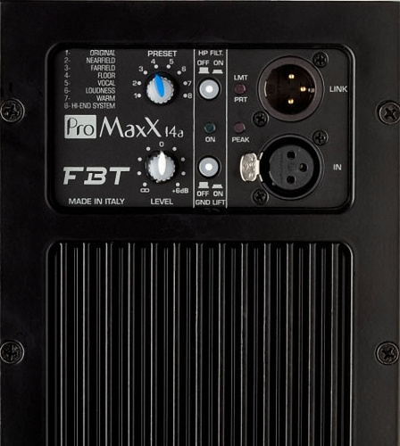 FBT ProMaxX 14A активная акустическая система, 600+300Вт, 135,5дБ, 45Гц-20кГц, DSP, 14 фото 2