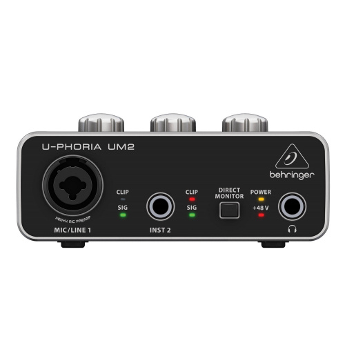 Behringer U-PHORIA STUDIO набор для звукозаписи: USB-аудиоинтерфейс UM2, конденс.микрофон C-1, наушники HPS5000 фото 3