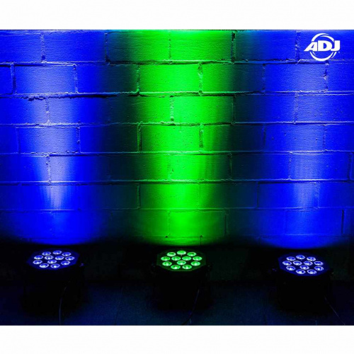 American DJ Mega 64 Profile Plus Сверхяркий прожектор Par 64 с 12 светодиодами Quad (RGB-УФ 4-в-1) мощность фото 9