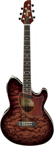 IBANEZ TCM50-VBS акустическая гитара, цвет санберст, корпус махагон, верхняя дека ясень, гриф махагон, накладка палисандр, 19 ладов, вырез, бридж пали