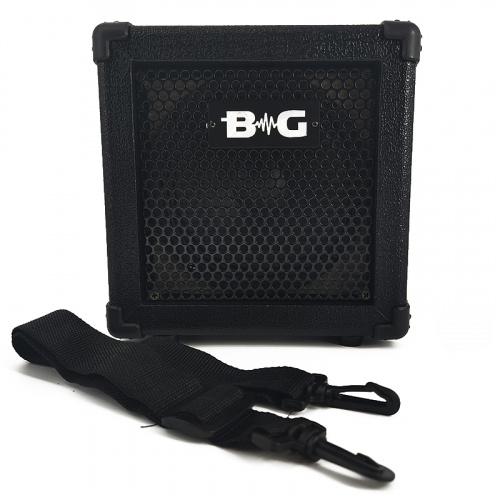 BG MG5 Усилитель гитарный комбо, 5 Вт, 6,5", питание от батареи или аккумулятора, Input, Gain, Bass, Treble, Level, Phones фото 6