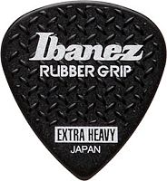 IBANEZ PA16XRG-BK PICKS медиатор extra heavy, цвет черный с резиновым напылением, толщина 1.2 mm (50 штук в упаковке)