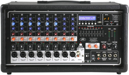 Peavey PVi 8500 8-канальный активный микшерный пульт с USB, Bluetooth, процессором эффектов и энханс
