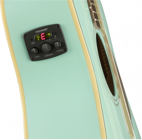 Fender Malibu Player AQS Электроакустическая гитара, цвет лазурный фото 5