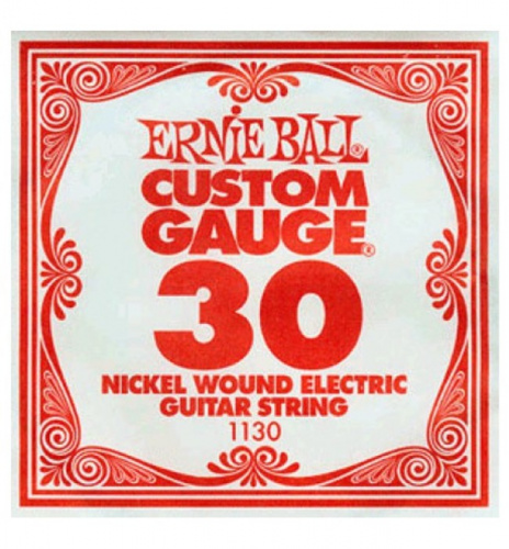 Ernie Ball 1130 струна для электро и акустических гитар. никель, в оплётке, калибр .030