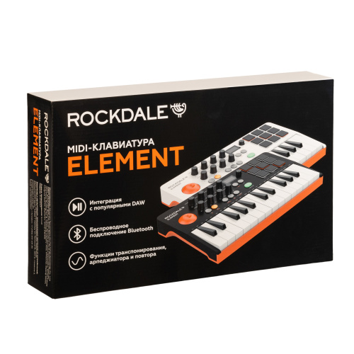 ROCKDALE Element Black, компактная миди-клавиатура, 25 клавиш, цвет черный фото 10