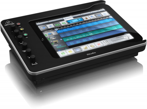 Behringer iSTUDIO IS202 установочная станция для iPad с подключением звука, MIDI-интерфейсом и видеовыходом. 2 микрофонных/линейных/инструментальных в