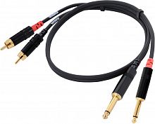Cordial CFU 0,6 PC кабель RCA/моно-джек 6,3 мм male, 0,6 м, черный