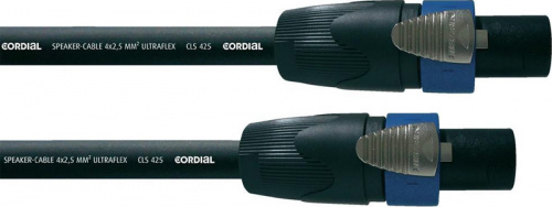 Cordial CPL 5 LL спикерный кабель Speakon 4-контактный/Speakon 4-контактный, разъемы Neutrik, 5,0 м, черный