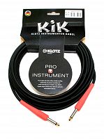 KLOTZ KIKC6.0PP3 готовый инструментальный кабель, чёрн., прямые разъёмы KLOTZ Mono Jack (цвет коралл), дл. 6м