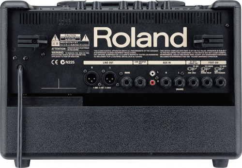 ROLAND AC-60 комбо гитарный. 2*30-ваттный акустический стерео усилитель с 2 динамиками. 2 канала: гитарный (Guitar) и микрофонный/линейный (Mic/Line)  фото 2