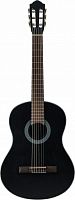 FLIGHT C-100 BK 4/4 классическая гитара 4/4, верхн. дека-ель, корпус-сапеле, цвет черный