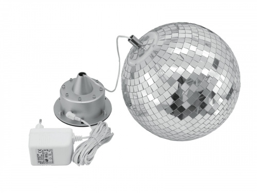 EUROLITE LED Mirror Ball 20 cm with motor FC зеркальный шар, диам. 200мм., c приводом и встроенными LED у основания мотора фото 2