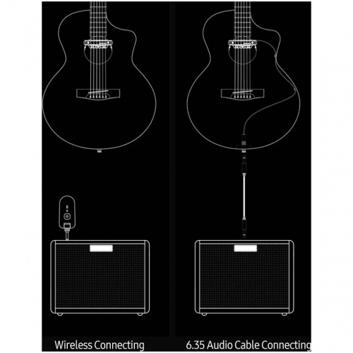 X2 DOUBLE X2 BLK съемный магнитный звукосниматель для гитары с микрофоном и передатчиком для беспр фото 10