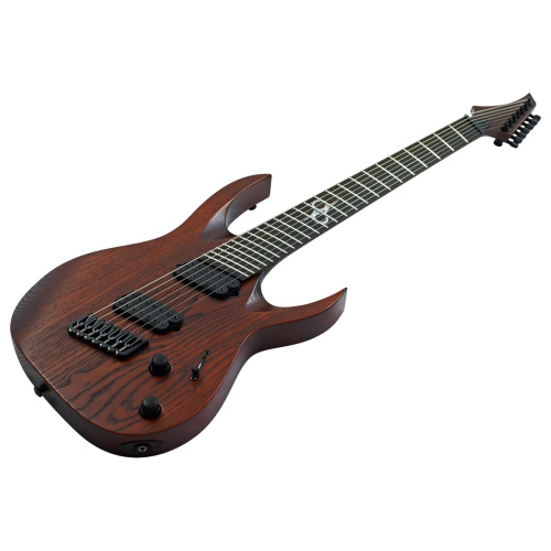 Solar Guitars A1.7DBOP-FF 7-струнная электрогитара с веерными ладами, цвет коричневый фото 2