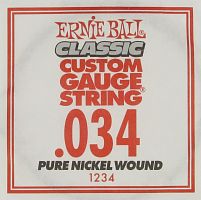 Ernie Ball 1234 струна для электро и акустических гитар. никель, калибр 034